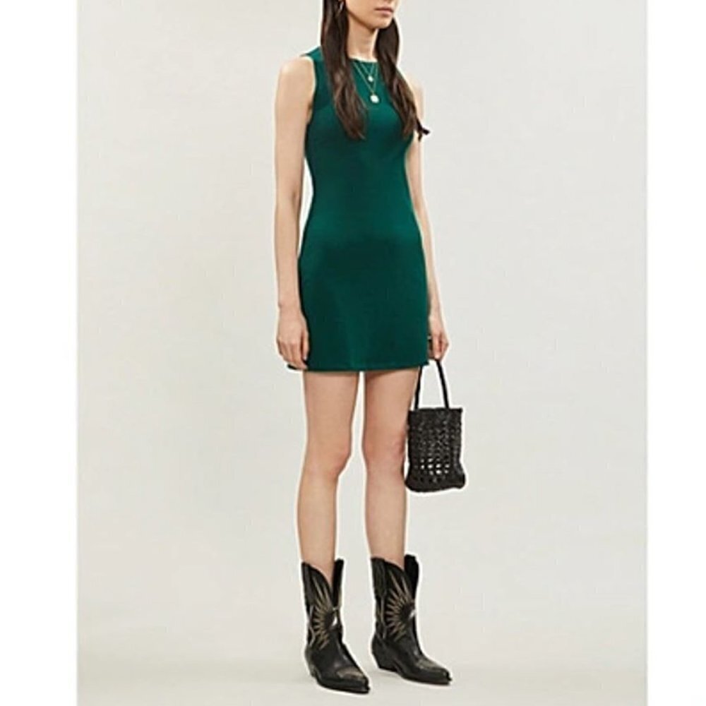 Reformation Green Mini Dress